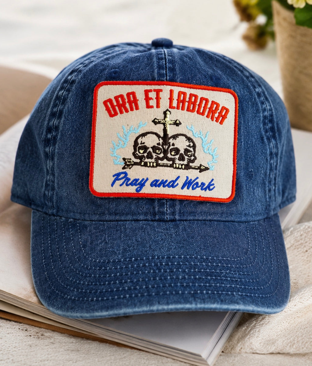 Ora Et Labora Denim Patch Cap