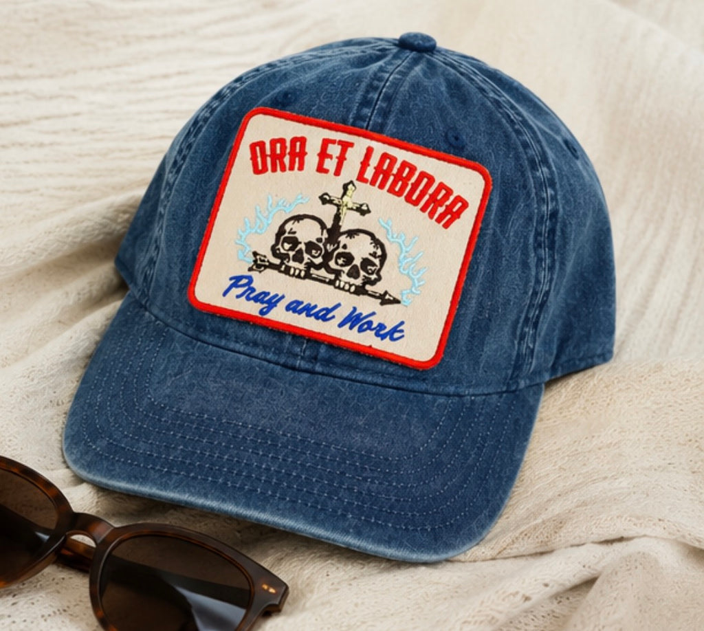 Ora Et Labora Denim Patch Cap