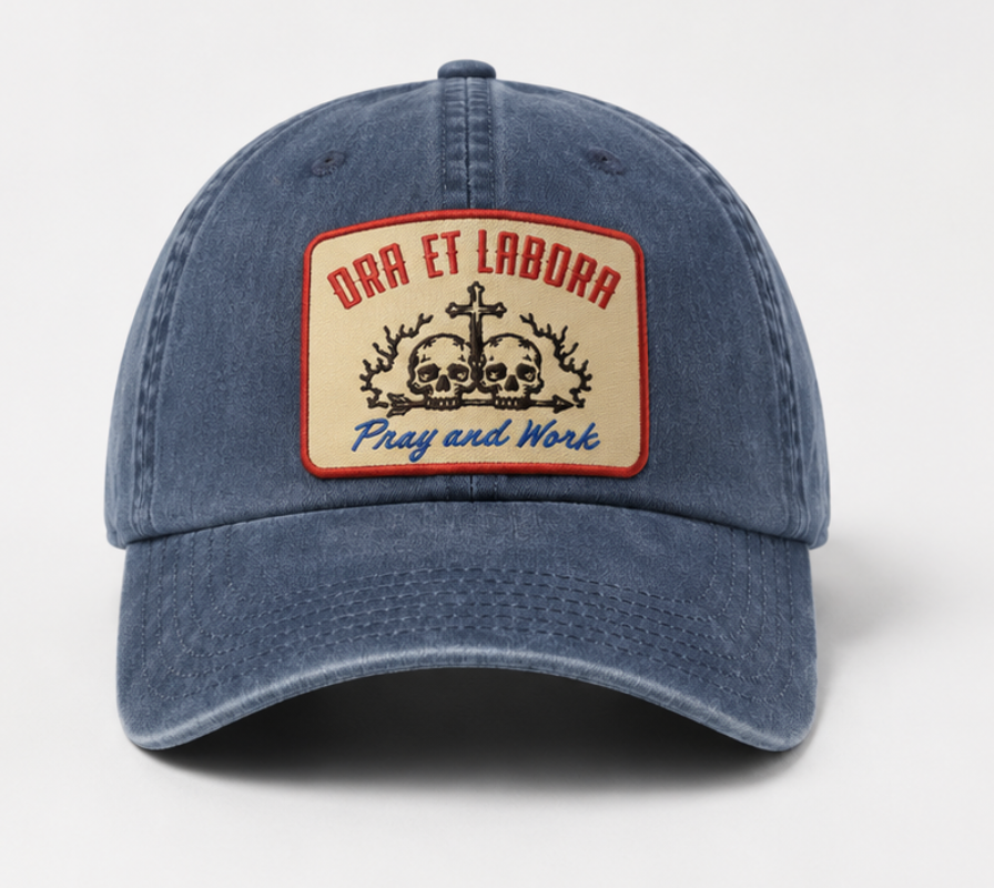 Ora Et Labora Denim Patch Cap